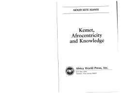 Molefi Asante, &ldquo;Kemet, Afrocentricity and Knowledge.&rdquo;