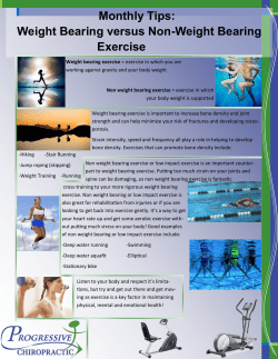 Monthly Tips: Weight Bearing versus Non
