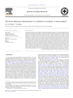 The Driver Behaviour Questionnaire as a predictor of accidents