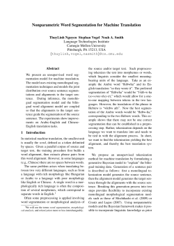 Nonparametric Word Segmentation for Machine