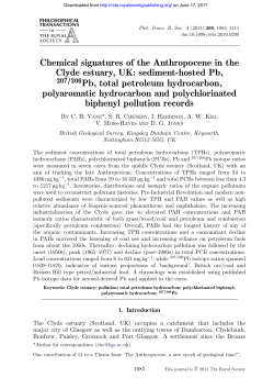 Chemical signatures of the Anthropocene in the Clyde estuary, UK