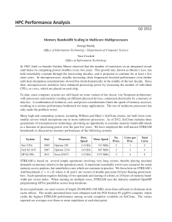 Memory Bandwidth Scaling in Multicore Multiprocessors