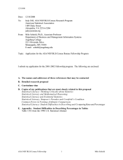 Date: 12/10/2000 To: Judy Dill, ASA/NSF/BLS/Census Research
