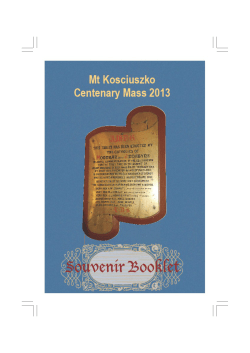 Mt Kosciuszko Centenary Mass 2013