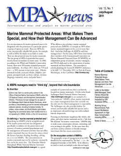 Marine Mammal Protected Areas