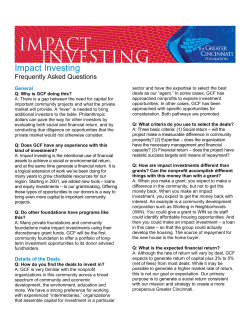 Impact Investing - Greater Cincinnati Foundation