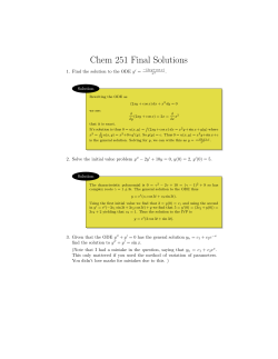 Chem 251 Final Solutions