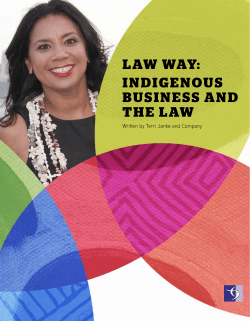 Law Way: Indigenous Business and the Law booklet