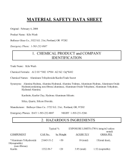 MATERIAL SAFETY DATA SHEET