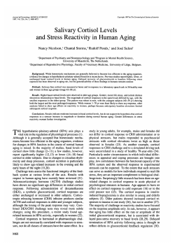 Salivary Cortisol Levels and Stress Reactivity in Human Aging