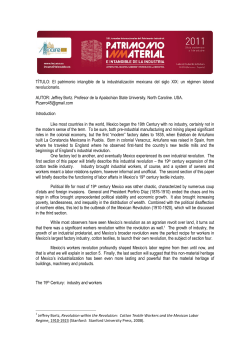 T&Iacute;TULO: El patrimonio intangible de la industrializaci&oacute;n