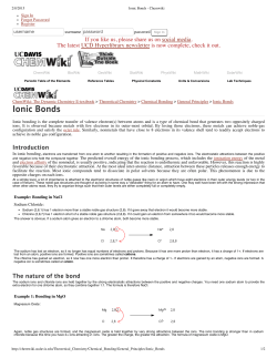 Ionic Bonds - Chemwiki