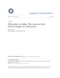 Philosophers as Rulers: The Literati in Early Western Images of