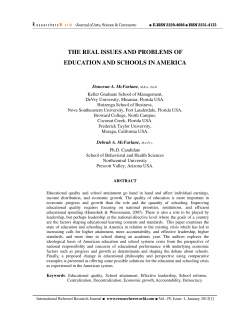 the real issues and problems of education and schools in america