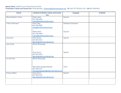 Coordinator`s Name and Contact Info