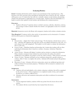 First-Year Seminar Outline