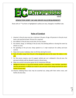 Rules of Conduct - Lewiston Supercross
