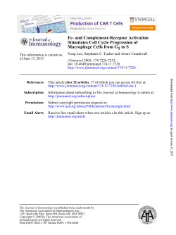 to S1 Macrophage Cells from G Stimulates Cell Cycle Progression of