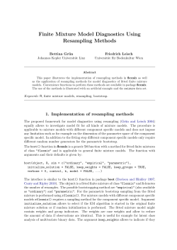 Finite Mixture Model Diagnostics Using Resampling