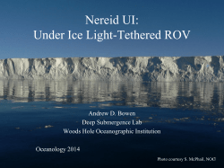 Nereid UI: Under Ice Light-Tethered ROV