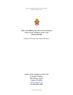 2008 Pope Benedict XVI Visit Collection