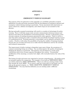 Appendix A - Pursuit Policy Workshops