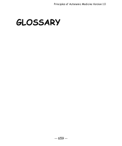 glossary - Dysautonomia International