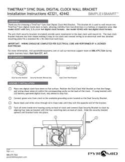 TIMETRAX&trade; SYNC DUAL DIGITAL CLOCK WALL BRACKET