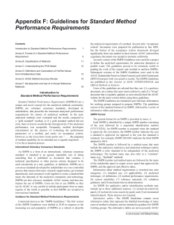 Appendix F: Guidelines for Standard Method Performance