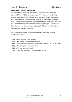 Scottish Handwriting 1 Hour Tutorial