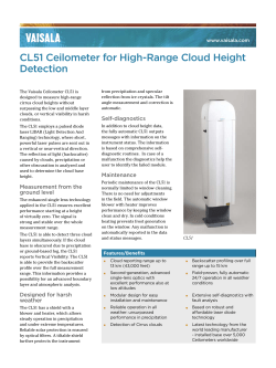 CL51 Ceilometer for High-Range Cloud Height Detection