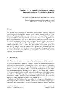 Realization of voiceless stops and vowels in