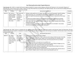Care Planning Dementia-Related Targeted Behaviors