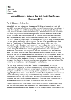 Annual Report &ndash; National Bee Unit North East Region