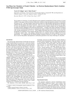 Gas-Phase Ion Chemistry of Oxalyl Chloride: An Electron