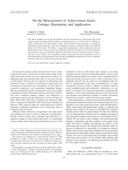 On the Measurement of Achievement Goals