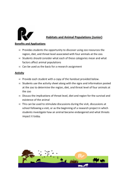 Habitats and Animal Populations Junior