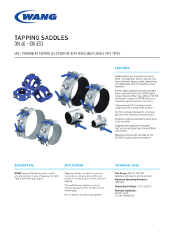 tapping saddles dn 40 - dn 450