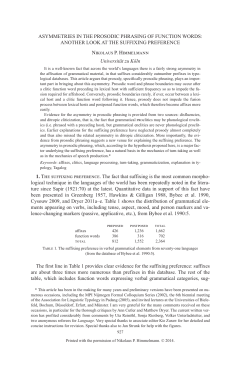 Asymmetries in the prosodic phrasing of function words