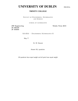 2015 Exam paper solutions