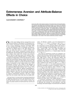 Extremeness Aversion and Attribute