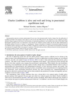 Charles Lindblom is alive and well and living in punctuated