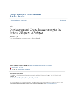 Displacement and Gratitude: Accounting for the