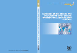 Handbook on the Special and Preferential Tariff Scheme of