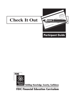 Checking and Other Transaction Accounts Workbook