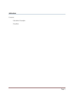 Calculation Examples Checklists