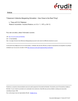 Classroom Collective Bargaining Simulation : How Close to