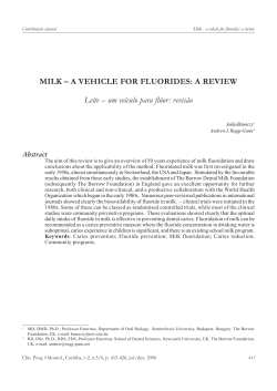 MILK &ndash; A VEHICLE FOR FLUORIDES