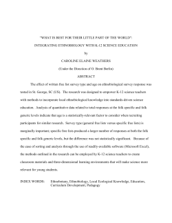 INTEGRATING ETHNOBIOLOGY WITH K