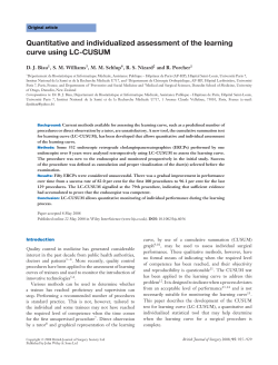 Quantitative and individualized assessment of the learning curve